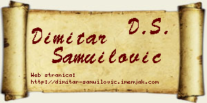 Dimitar Samuilović vizit kartica
